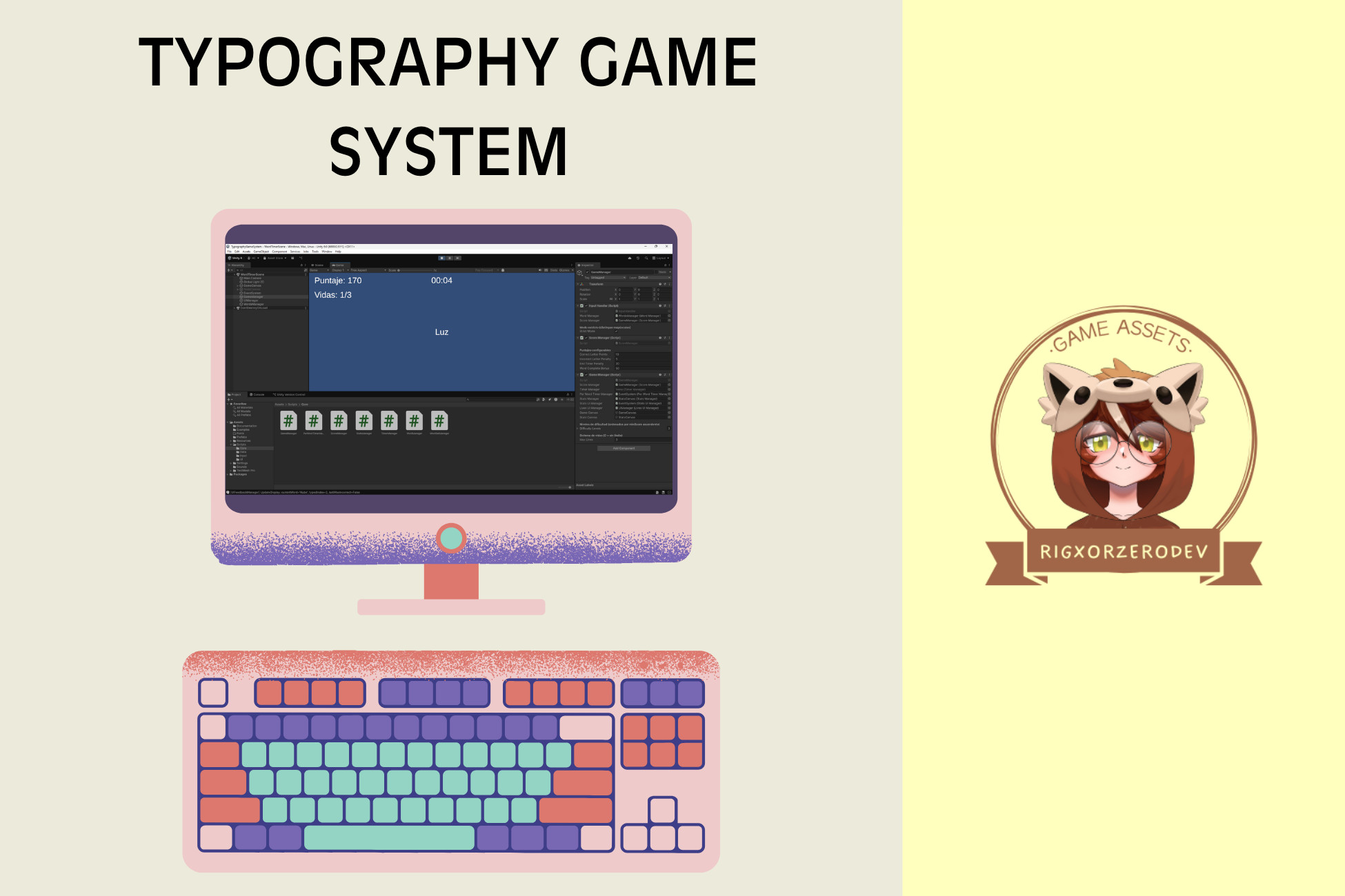 Unity Typography Graphics Design Examples TypographyGameSystem | 시스템 | Unity Asset Store