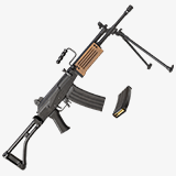 Machine Gun 13 Wood Handle URP HDRP Textures