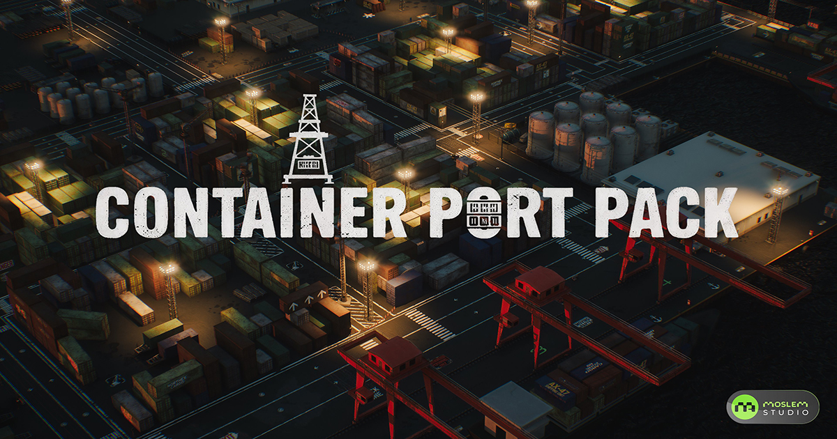Realistic Modular Container Port Environment | 3D Props | Unity Asset Store