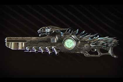 High-Detail Alien Blaster Weapon (high-poly 3d model)