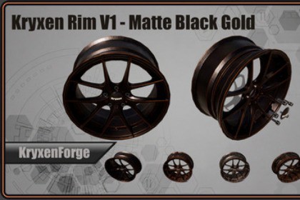 Kryxen Rim V1 - Matte Black Gold - Game Ready