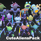 Stylized - CuteAliensPack / Asset Bundle