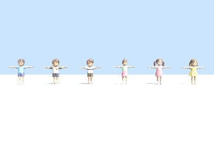 Cute Kids Characters - Stylized Cartoon Children Pack (Humanoid Rigged)