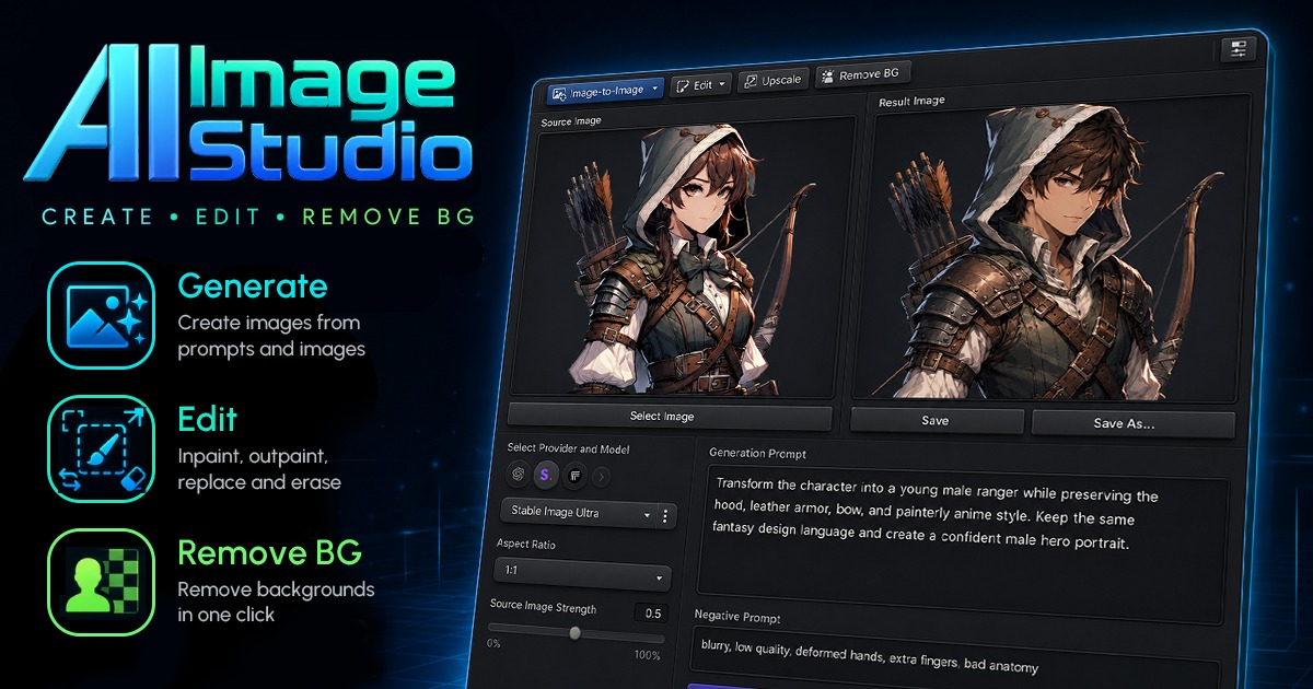 AI Image Studio | 생성형 AI | Unity Asset Store