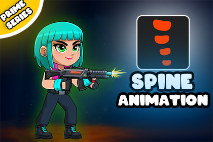 Zara Volt 2D Animated Spine Character(Prime Series)