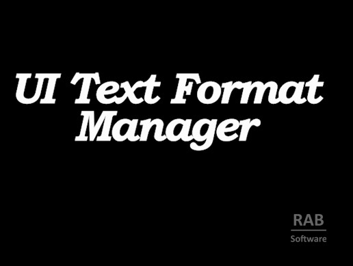 UI Text Format Manager | GUI Tools | Unity Asset Store