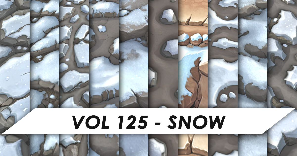 Hand Painted Textures - Vol 125 - Snow | 2D テクスチャ&マテリアル | Unity Asset Store