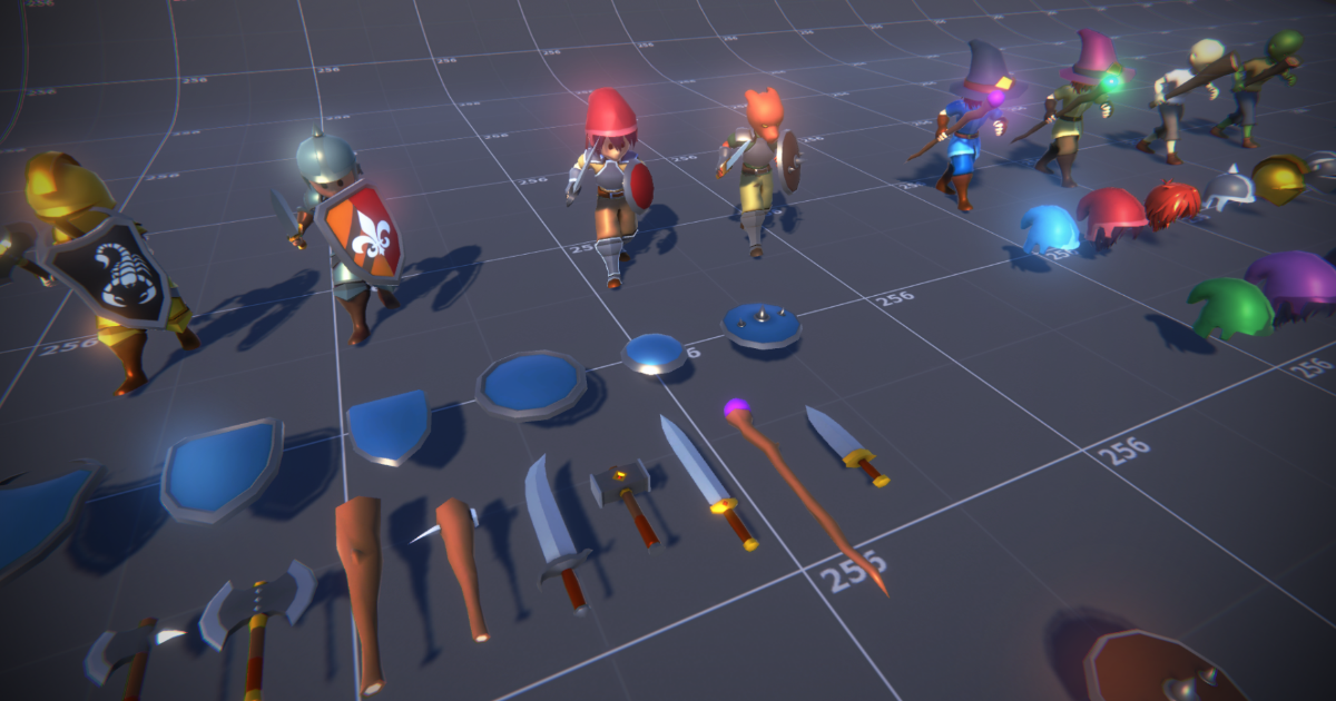 Fantasy Heroes: Modular Character Creator Kit | 3D Characters | Unity ...