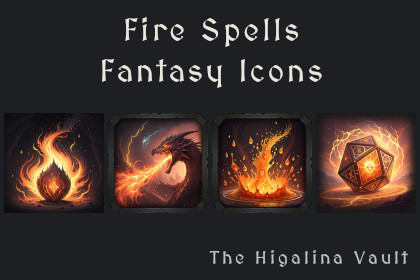 Fire Spells - Fantasy Icons [512x512 HD]