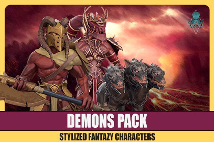 Stylized Modular Demons Creatures Pack