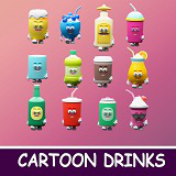 Cartoon characters drinks