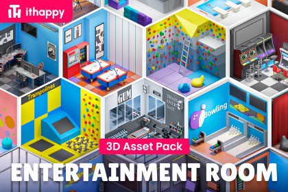 Entertainment Rooms - Low Poly 3D Models Pack
