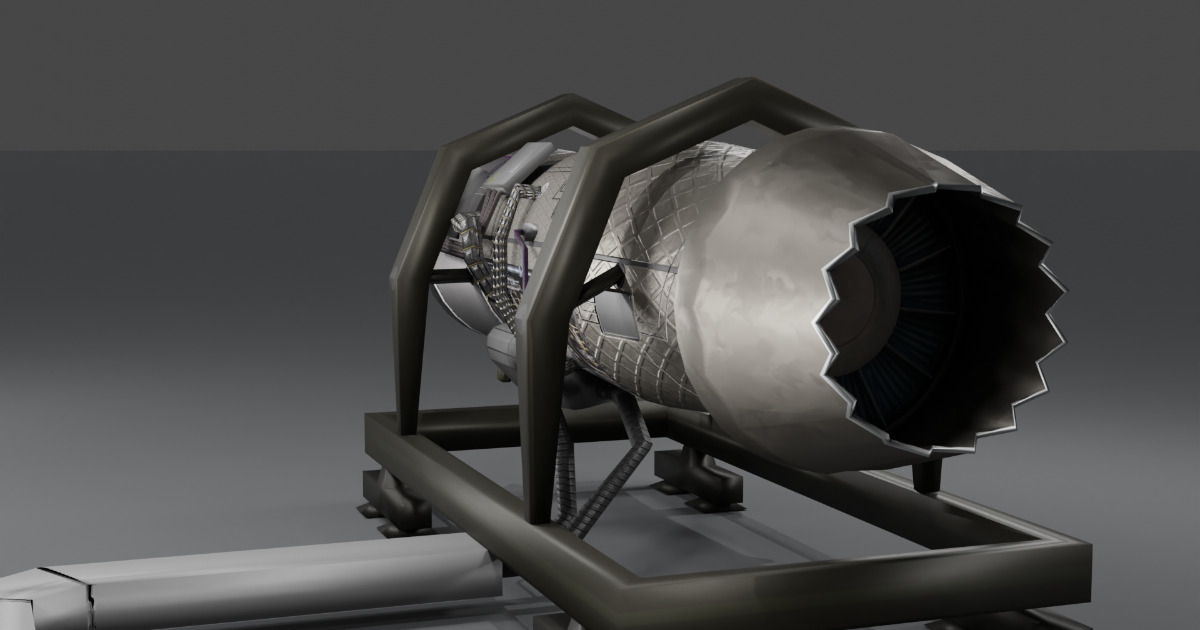 Jet Engine Test Stand Vol 1 3D 飞机 Unity Asset Store