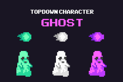 Ghost - Top Down Pixel Art Character Assets