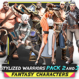 Pack 2 and 3 - Stylized Characters Warriors - #74