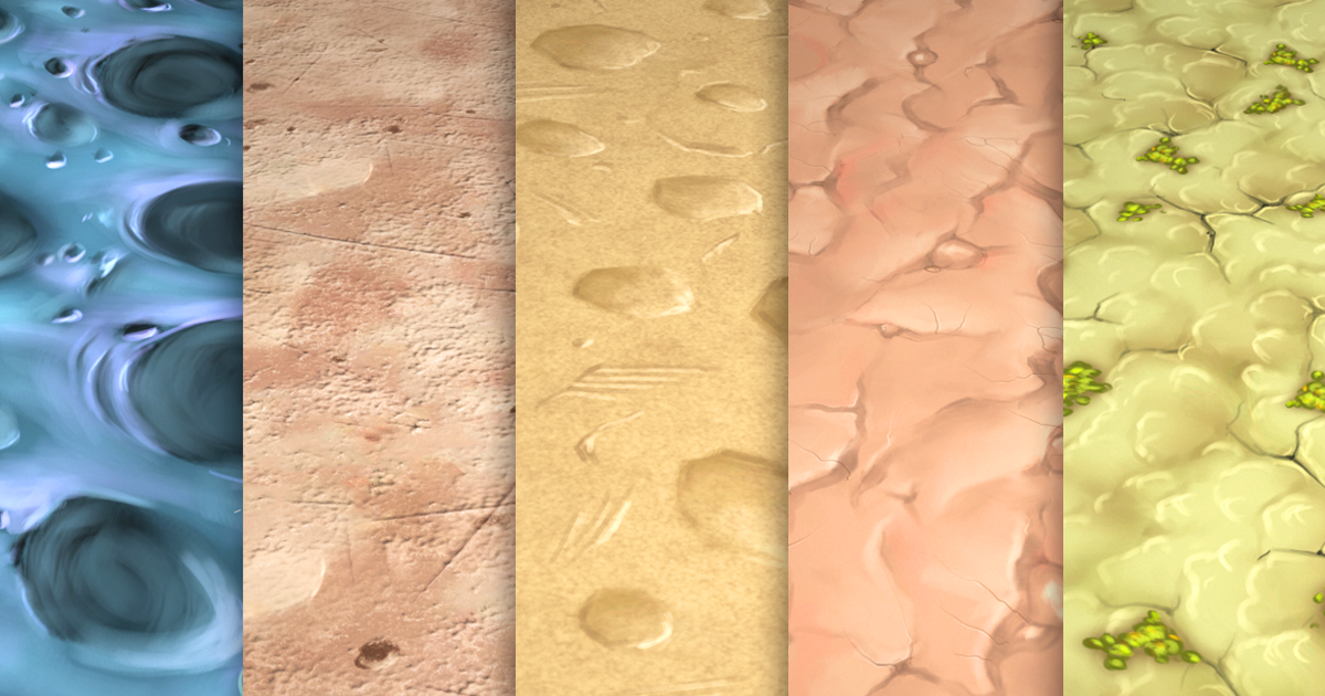 Texture Set Vol.56 Hand Painted Terrain | 2D Floors | Unity Asset Store