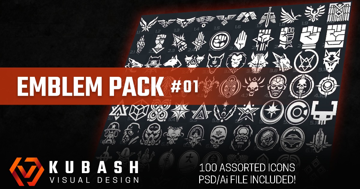Unity Icons Labeled Emblem Pack #01 | 2D Icons | Unity Asset Store