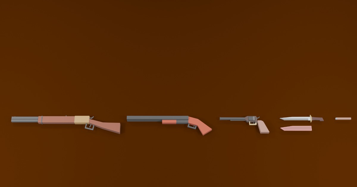 Low Poly Western Weapon Pack | 3D Weapons | Unity Asset Store