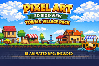 Pixel Art Side-View Town & Village Pack