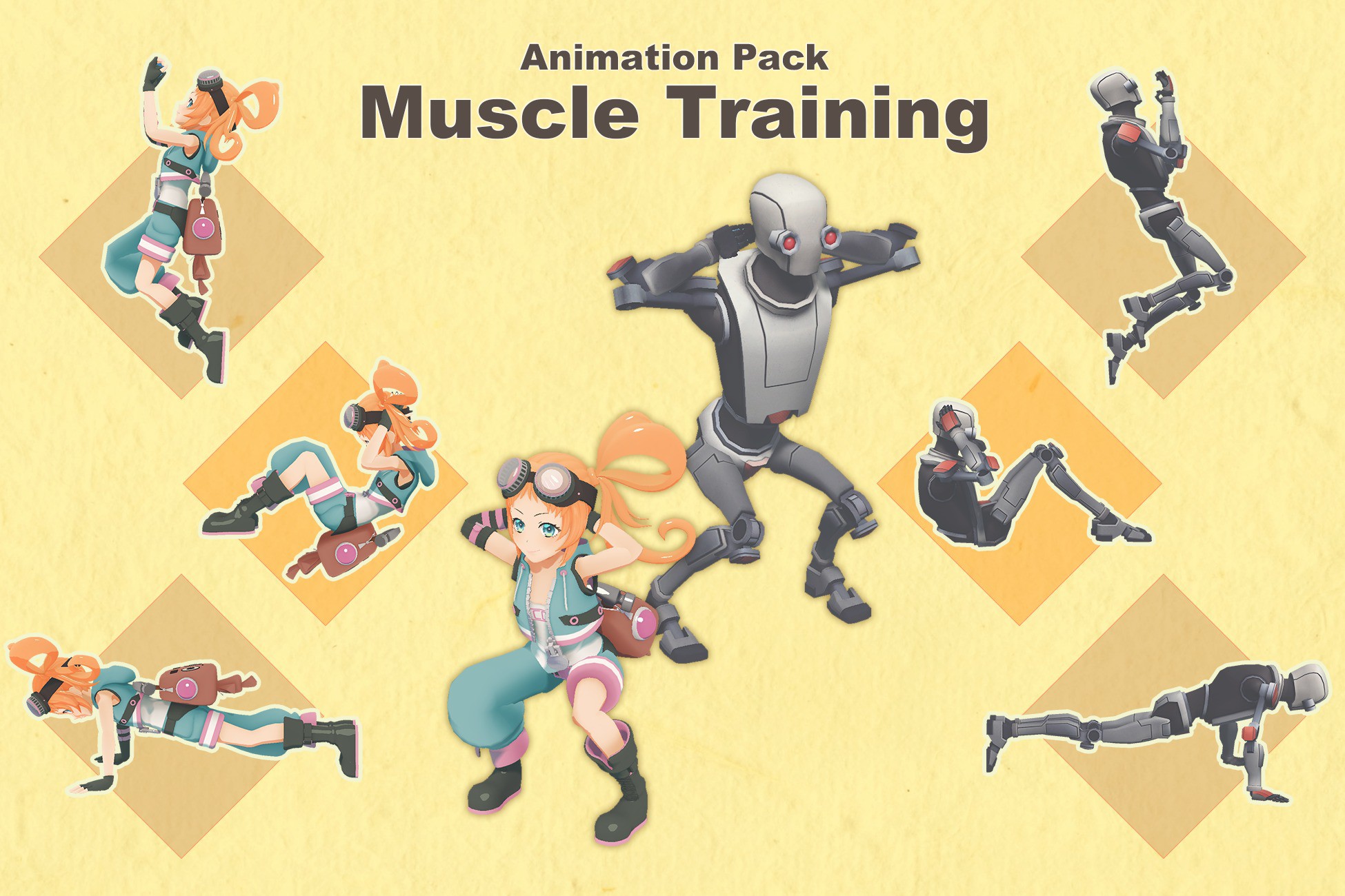 Animation Pack - Muscle Training | 3D Animations | Unity Asset Store