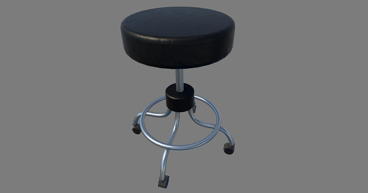 Stool 3D Model – Simple Seat