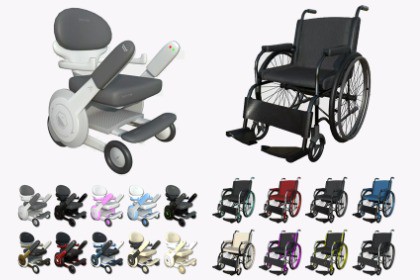 02 Wheelchair Models - with Texture Variations