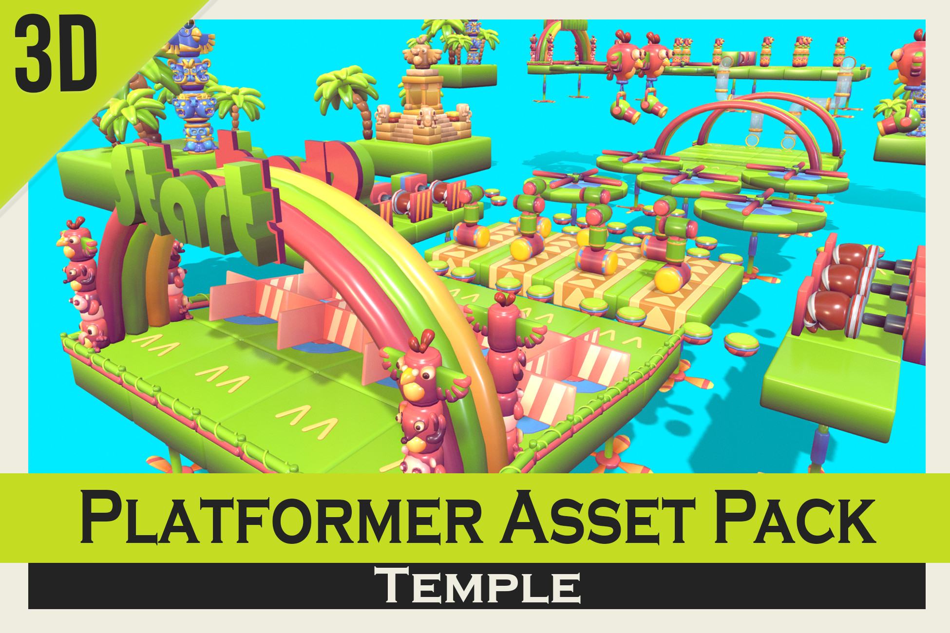 Simple Unity Platformer Platformer Asset Pack - Temple | 3D Props | Unity Asset Store