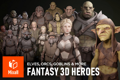 Fantasy 3D Heroes: Elves, Orcs, Goblins & More