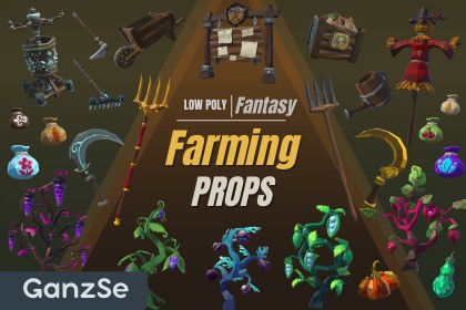GanzSe Farming - Fantasy Low Poly Props