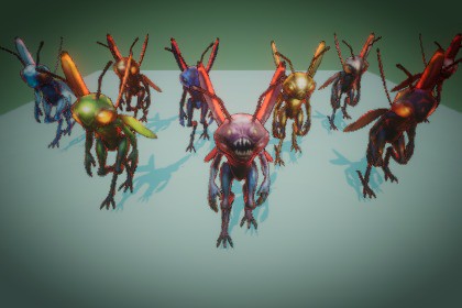 [FreeTrial] Fantasy Monster 07 – Game Ready (Rigged + Animations) – PixeliusVita