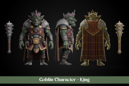 Stylized Goblin Character - King