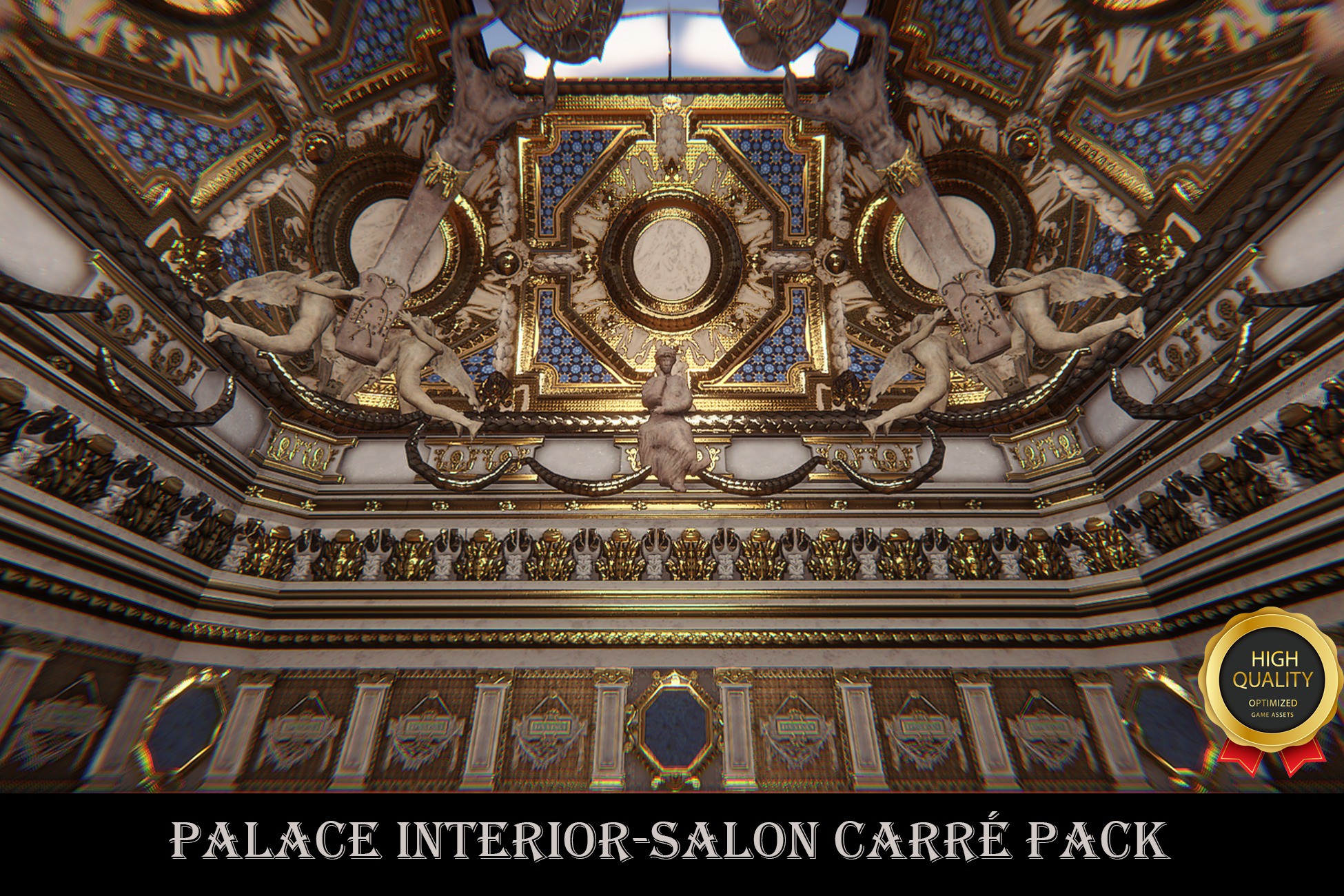 Palace Louvre Interior-Salon Carré Pack