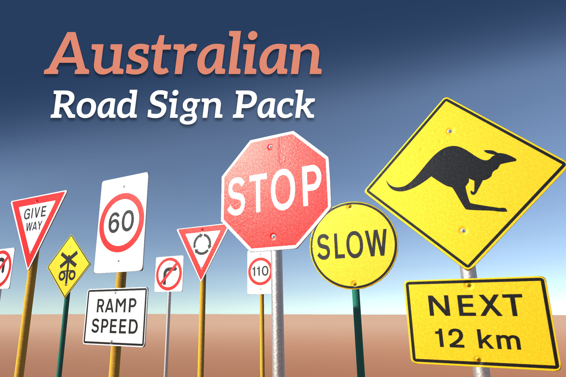 Australian Street Sign Pack | 3D Urban | Unity Asset Store