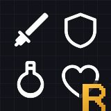 500 Game UI Icons - SVG, PNG & Sprite Sheet
