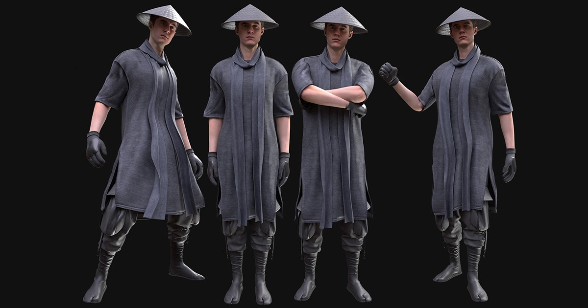 Man In Martial Outfit - Rigged | 3D Characters | Unity Asset Store