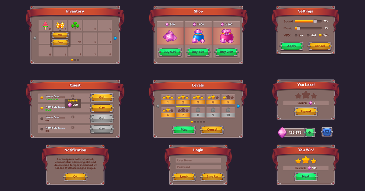 Historical GUI pack | 2D GUI | Unity Asset Store