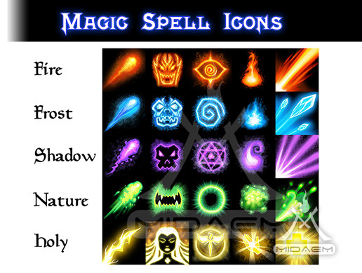 Magic Spell Icons | 2D Icons | Unity Asset Store