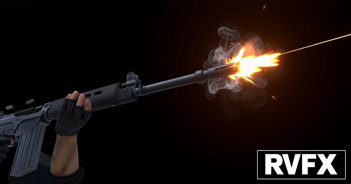 Gun VFX Pack: Muzzle Flash Effects, Bullet Impact, Decals, Shell & Trails by RVFX