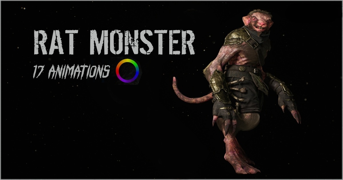 Rat 1 Monster | 3D Humanoids | Unity Asset Store