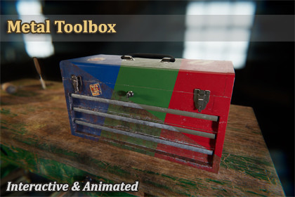 Metal Toolbox | 3 Colors, 2 Variants | Interactive & Animated
