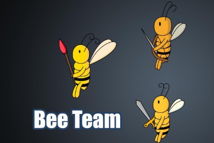 Animated 2D Characters Bees