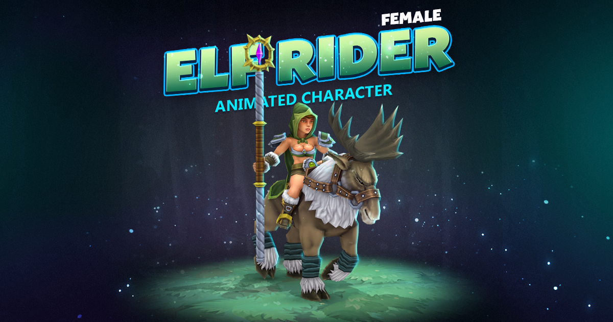 Elf Rider Elf rider female animated character | 3D Characters | Unity Asset Store