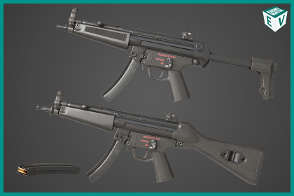 Two Machine Gun 15 Black Single Mat URP HDRP Textures