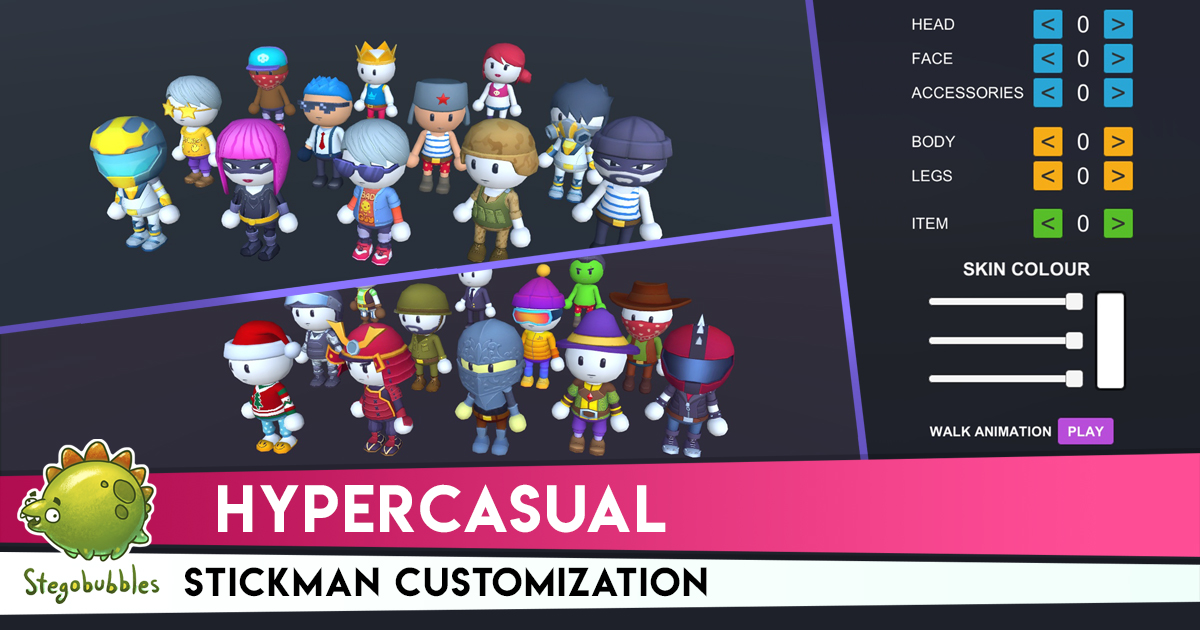 Unity Stick Men HYPERCASUAL - Stickman Customization | Characters | Unity Asset Store