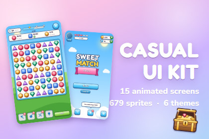 Casual Mobile UI Kit - Game GUI