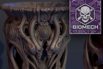 4 Biomechanical Braziers / Bowls