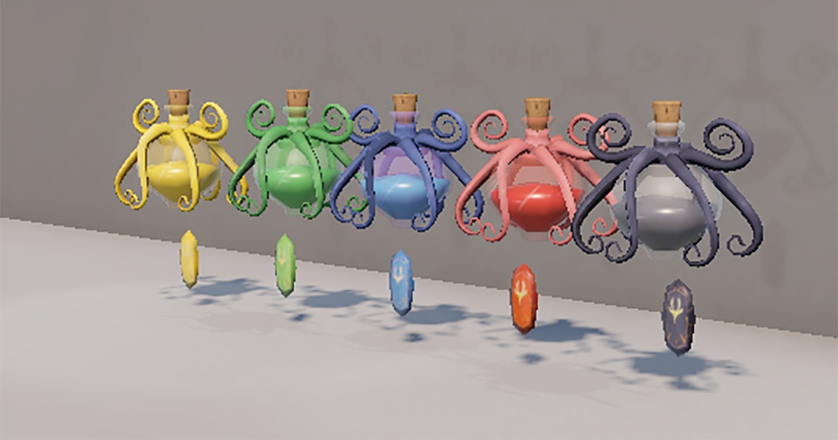 Stylized Potion & Rune Pack - Handpaint Fantasy Game Assets | 3D Props ...