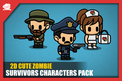 2D Cute Zombie Survivors (With Source)