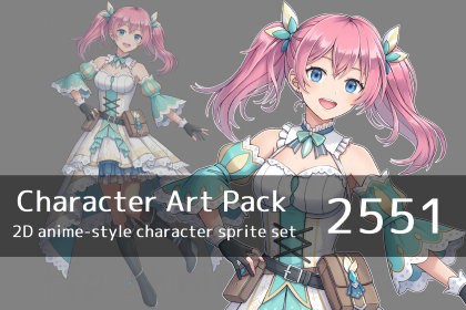 Anime Character Art Pack: 2551 - Image: Woman, idol, magic girl, adventurer