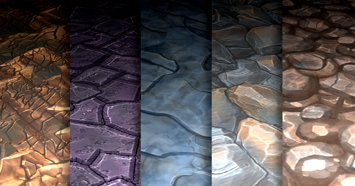 Unity Stone Material Texture Texture Set Vol.15 Hand Painted Rock | 2D Stone | Unity Asset Store